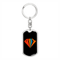 To My Wife Super Wife Keychain Stainless Steel or 18k Gold Dog Tag Keyring-Express Your Love Gifts