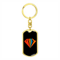 To My Wife Super Wife Keychain Stainless Steel or 18k Gold Dog Tag Keyring-Express Your Love Gifts