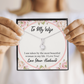 To My Wife Taken by The Most Beautiful Woman Alluring Ribbon Necklace Message Card-Express Your Love Gifts