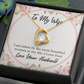 To My Wife Taken by The Most Beautiful Woman Forever Necklace w Message Card-Express Your Love Gifts