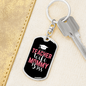To My Wife Teacher Wife Mommy TranspArent Red Keychain Stainless Steel or 18k Gold Dog Tag Keyring-Express Your Love Gifts