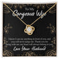 To My Wife Thank You For Being With Me Infinity Knot Necklace Message Card-Express Your Love Gifts