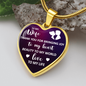 To My Wife Thank You For Bringing Necklace Stainless Steel or 18k Gold Heart 18-22"-Express Your Love Gifts