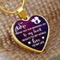 To My Wife Thank You For Bringing Necklace Stainless Steel or 18k Gold Heart 18-22"-Express Your Love Gifts