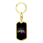 To My Wife The original Farmer's Wife Keychain Stainless Steel or 18k Gold Dog Tag Keyring-Express Your Love Gifts