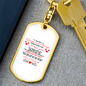 To My Wife Through My Eyes Keychain Stainless Steel or 18k Gold Dog Tag Keyring-Express Your Love Gifts