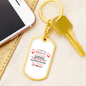To My Wife Through My Eyes Keychain Stainless Steel or 18k Gold Dog Tag Keyring-Express Your Love Gifts