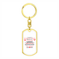 To My Wife Through My Eyes Keychain Stainless Steel or 18k Gold Dog Tag Keyring-Express Your Love Gifts
