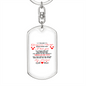 To My Wife Through My Eyes Keychain Stainless Steel or 18k Gold Dog Tag Keyring-Express Your Love Gifts
