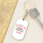 To My Wife Through My Eyes Keychain Stainless Steel or 18k Gold Dog Tag Keyring-Express Your Love Gifts