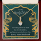 To My Wife To My Lovely Wife Alluring Ribbon Necklace Message Card-Express Your Love Gifts