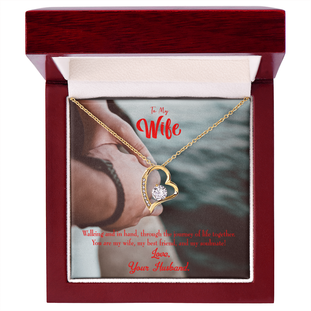 To My Wife To my Soulmate Forever Necklace w Message Card-Express Your Love Gifts