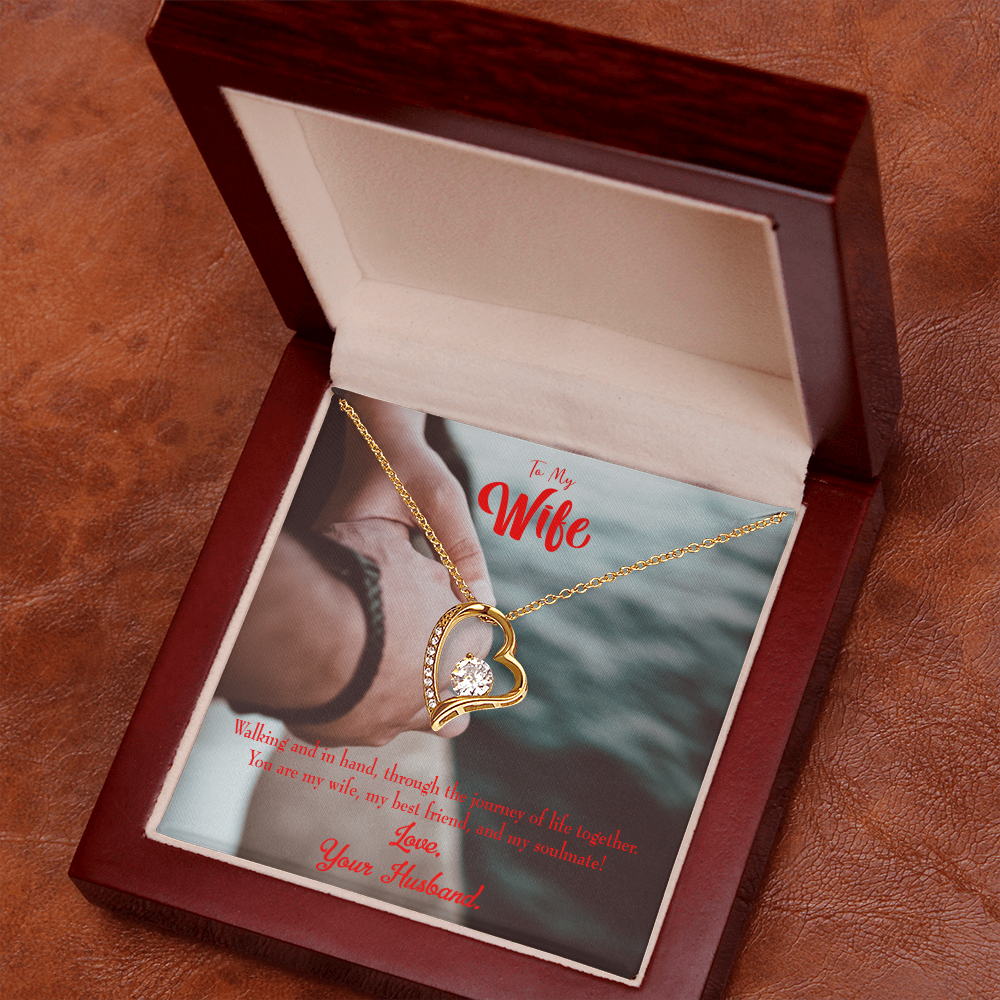 To My Wife To my Soulmate Forever Necklace w Message Card-Express Your Love Gifts