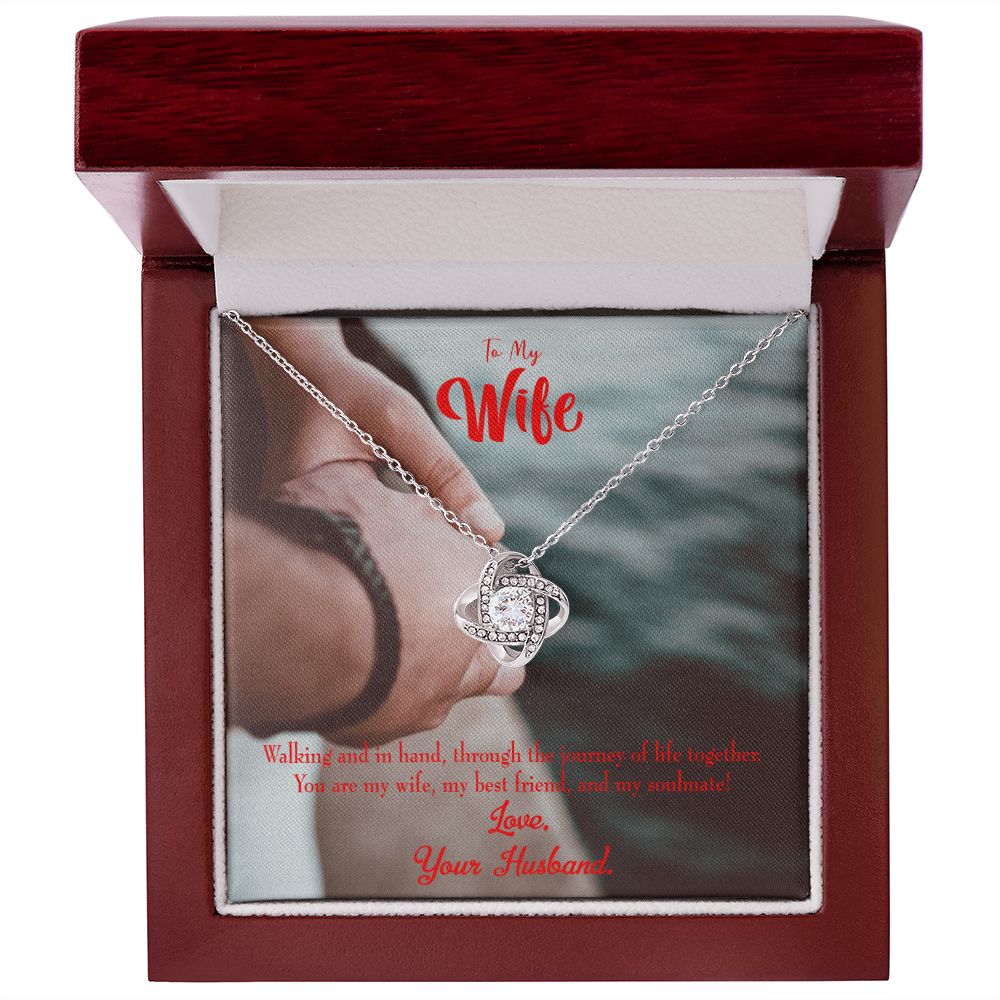 To My Wife To my Soulmate Infinity Knot Necklace Message Card-Express Your Love Gifts