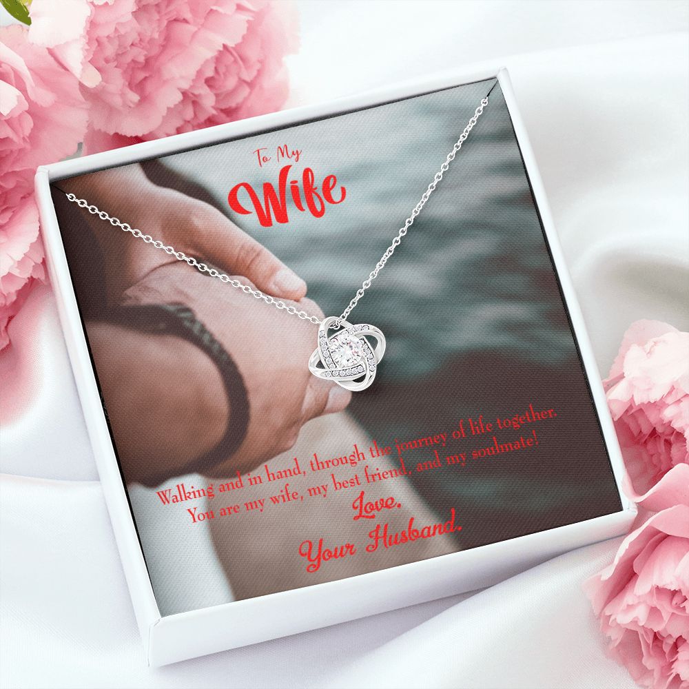 To My Wife To my Soulmate Infinity Knot Necklace Message Card-Express Your Love Gifts