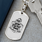 To My Wife Trucker's Wife Keychain Stainless Steel or 18k Gold Dog Tag Keyring-Express Your Love Gifts