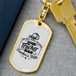 To My Wife Trucker's Wife Keychain Stainless Steel or 18k Gold Dog Tag Keyring-Express Your Love Gifts