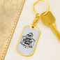 To My Wife Trucker's Wife Keychain Stainless Steel or 18k Gold Dog Tag Keyring-Express Your Love Gifts