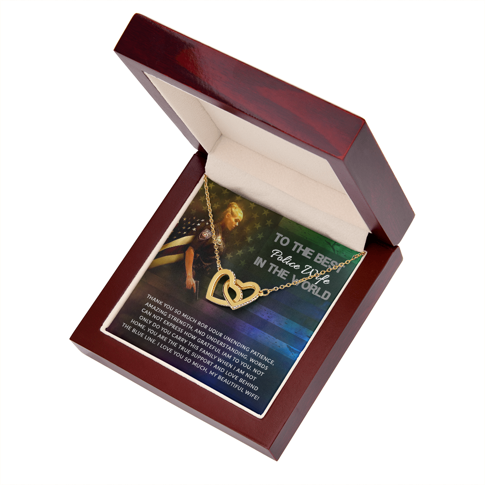 To My Wife Unending Patience Police Wife Inseparable Necklace-Express Your Love Gifts