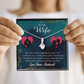 To My Wife We Are a Team Alluring Ribbon Necklace Message Card-Express Your Love Gifts