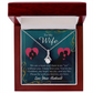 To My Wife We Are a Team Alluring Ribbon Necklace Message Card-Express Your Love Gifts