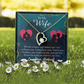 To My Wife We Are a Team Forever Necklace w Message Card-Express Your Love Gifts