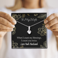 To My Wife When I count my blessings Alluring Ribbon Necklace Message Card-Express Your Love Gifts