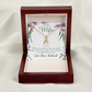 To My Wife When You Smile at Me Alluring Ribbon Necklace Message Card-Express Your Love Gifts