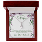 To My Wife When You Smile at Me Alluring Ribbon Necklace Message Card-Express Your Love Gifts