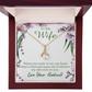 To My Wife When You Smile at Me Alluring Ribbon Necklace Message Card-Express Your Love Gifts