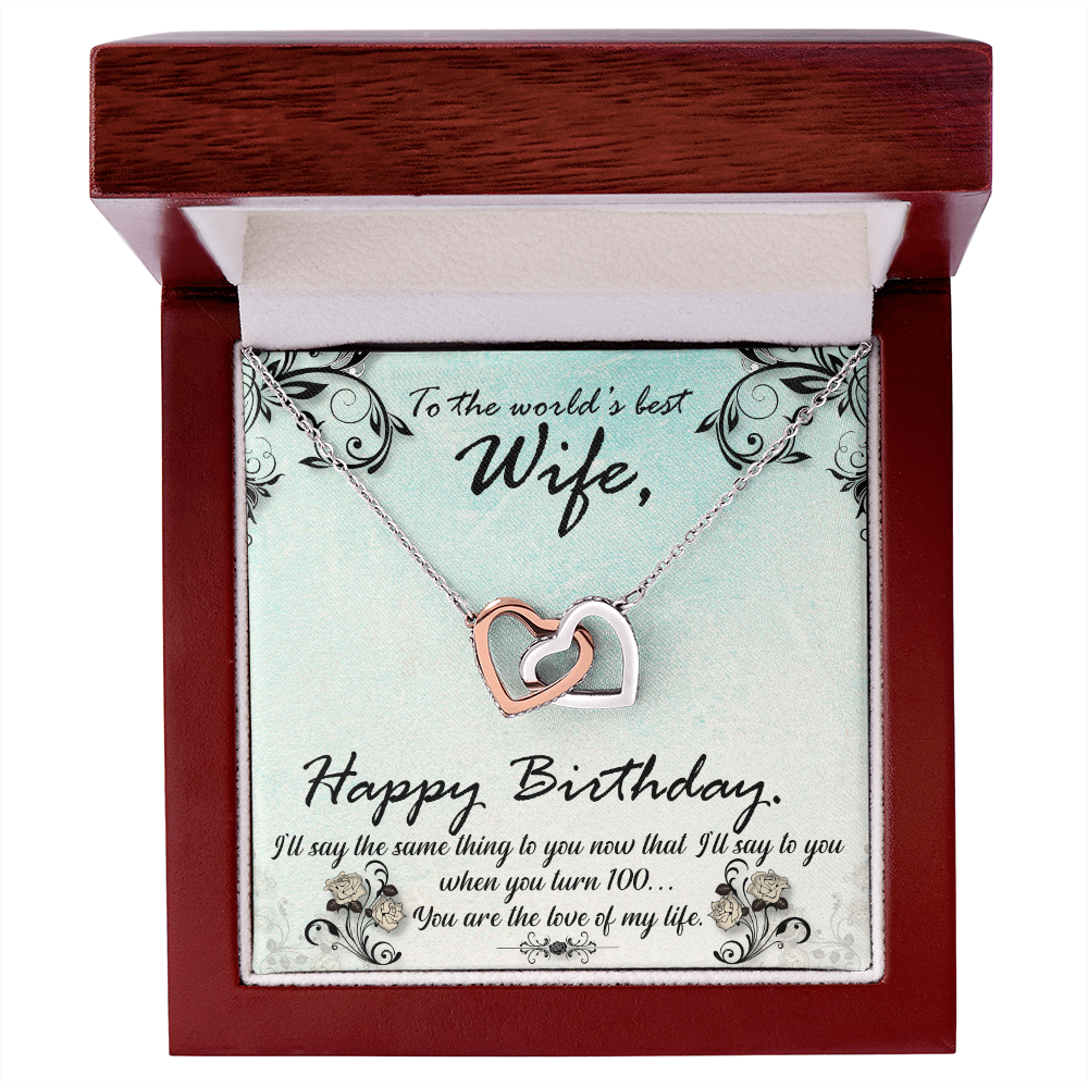 To My Wife When You Turn 100 Birthday Message Inseparable Necklace-Express Your Love Gifts
