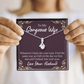 To My Wife Whenever I Look Into Your Eyes Alluring Ribbon Necklace Message Card-Express Your Love Gifts