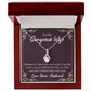 To My Wife Whenever I Look Into Your Eyes Alluring Ribbon Necklace Message Card-Express Your Love Gifts