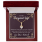To My Wife Whenever I Look Into Your Eyes Alluring Ribbon Necklace Message Card-Express Your Love Gifts
