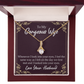 To My Wife Whenever I Look Into Your Eyes Alluring Ribbon Necklace Message Card-Express Your Love Gifts