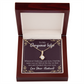 To My Wife Whenever I Look Into Your Eyes Alluring Ribbon Necklace Message Card-Express Your Love Gifts