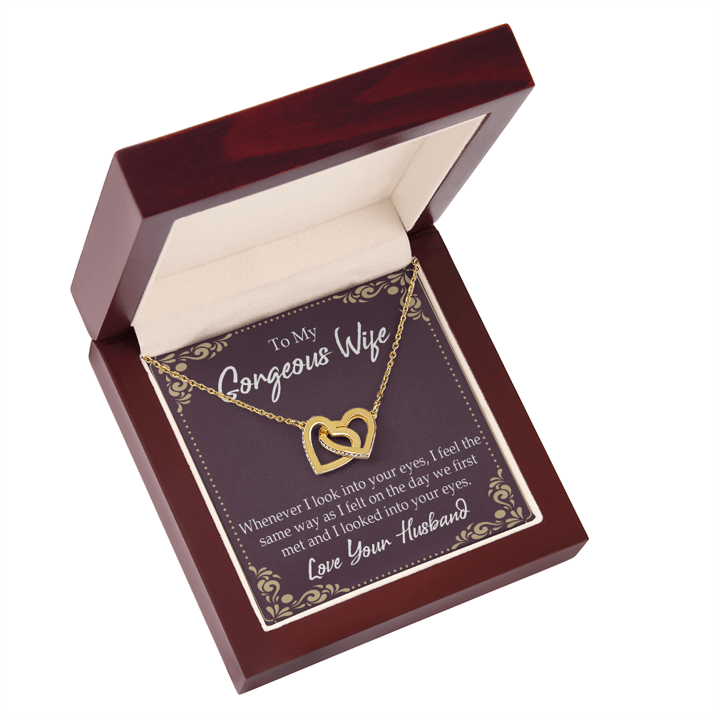 To My Wife Whenever I Look Into Your Eyes Inseparable Necklace-Express Your Love Gifts