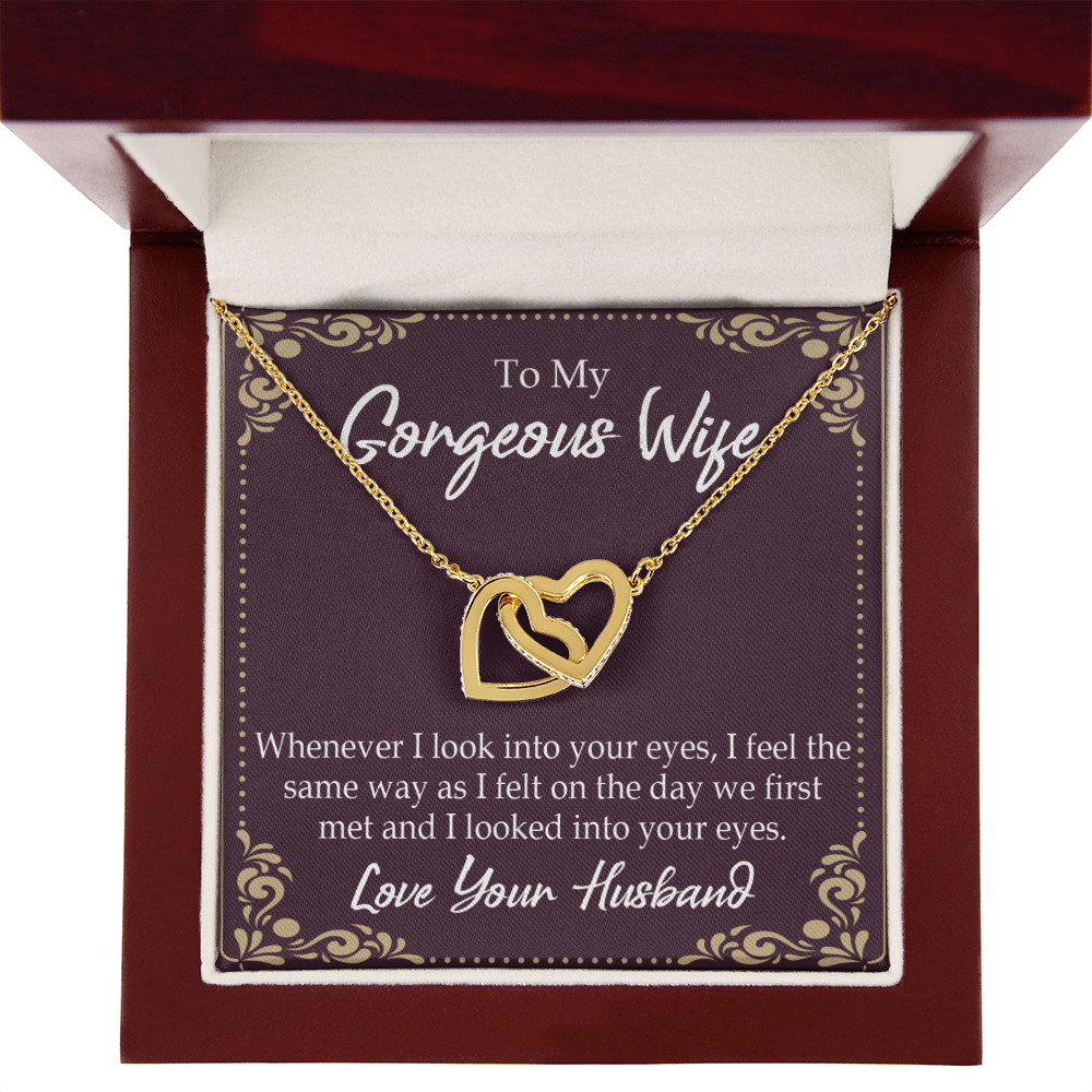 To My Wife Whenever I Look Into Your Eyes Inseparable Necklace-Express Your Love Gifts