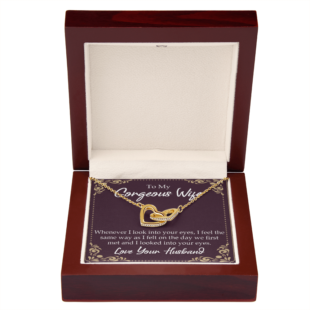 To My Wife Whenever I Look Into Your Eyes Inseparable Necklace-Express Your Love Gifts