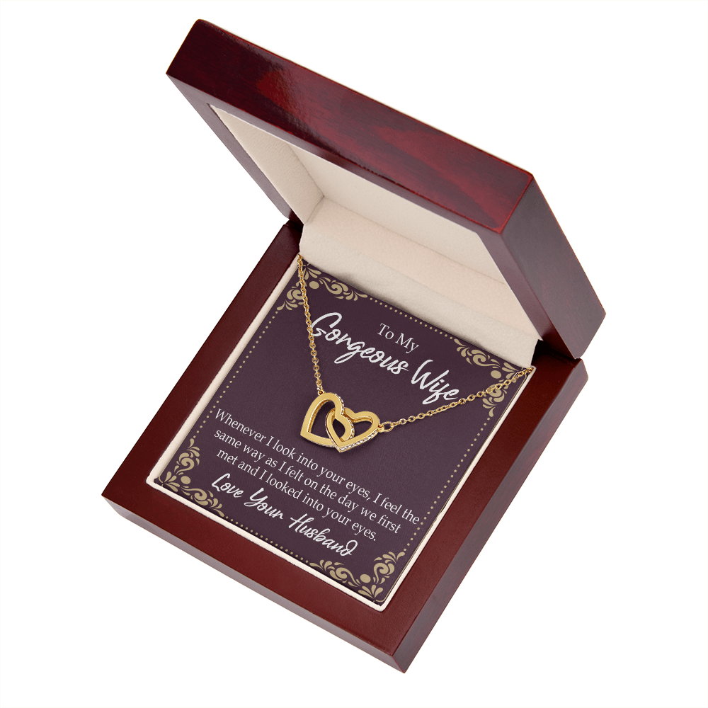 To My Wife Whenever I Look Into Your Eyes Inseparable Necklace-Express Your Love Gifts
