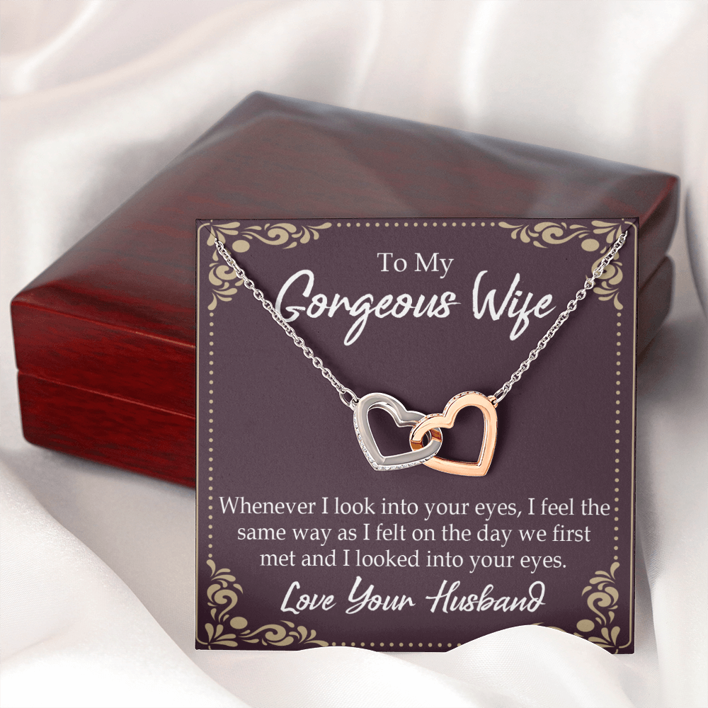To My Wife Whenever I Look Into Your Eyes Inseparable Necklace-Express Your Love Gifts