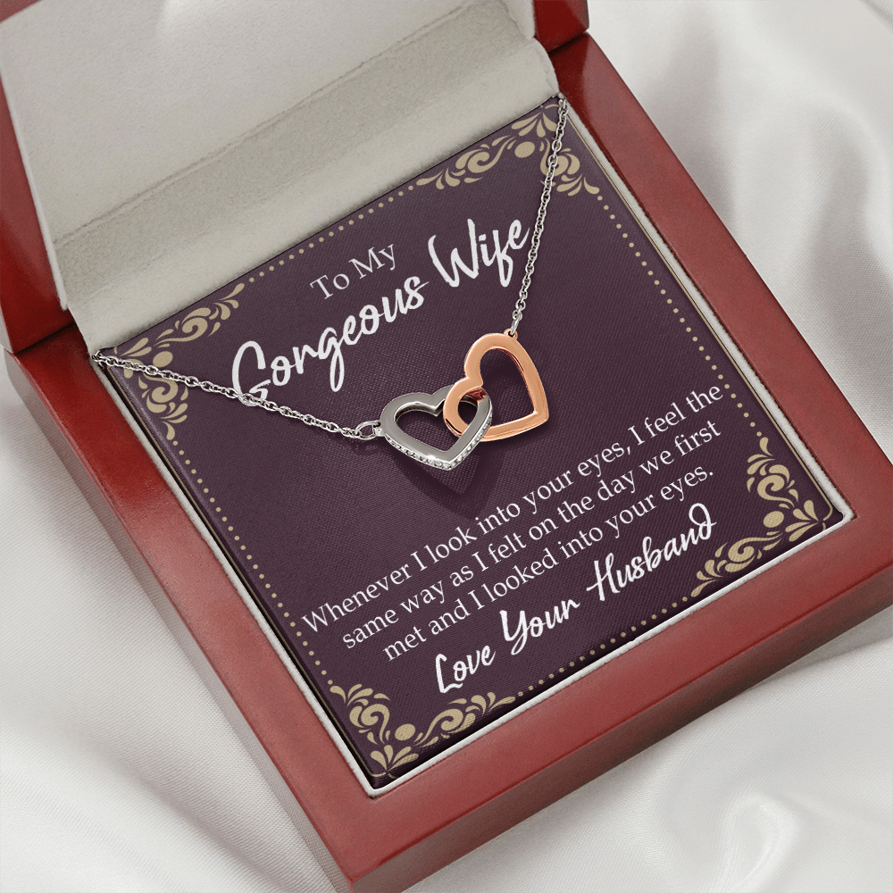 To My Wife Whenever I Look Into Your Eyes Inseparable Necklace-Express Your Love Gifts