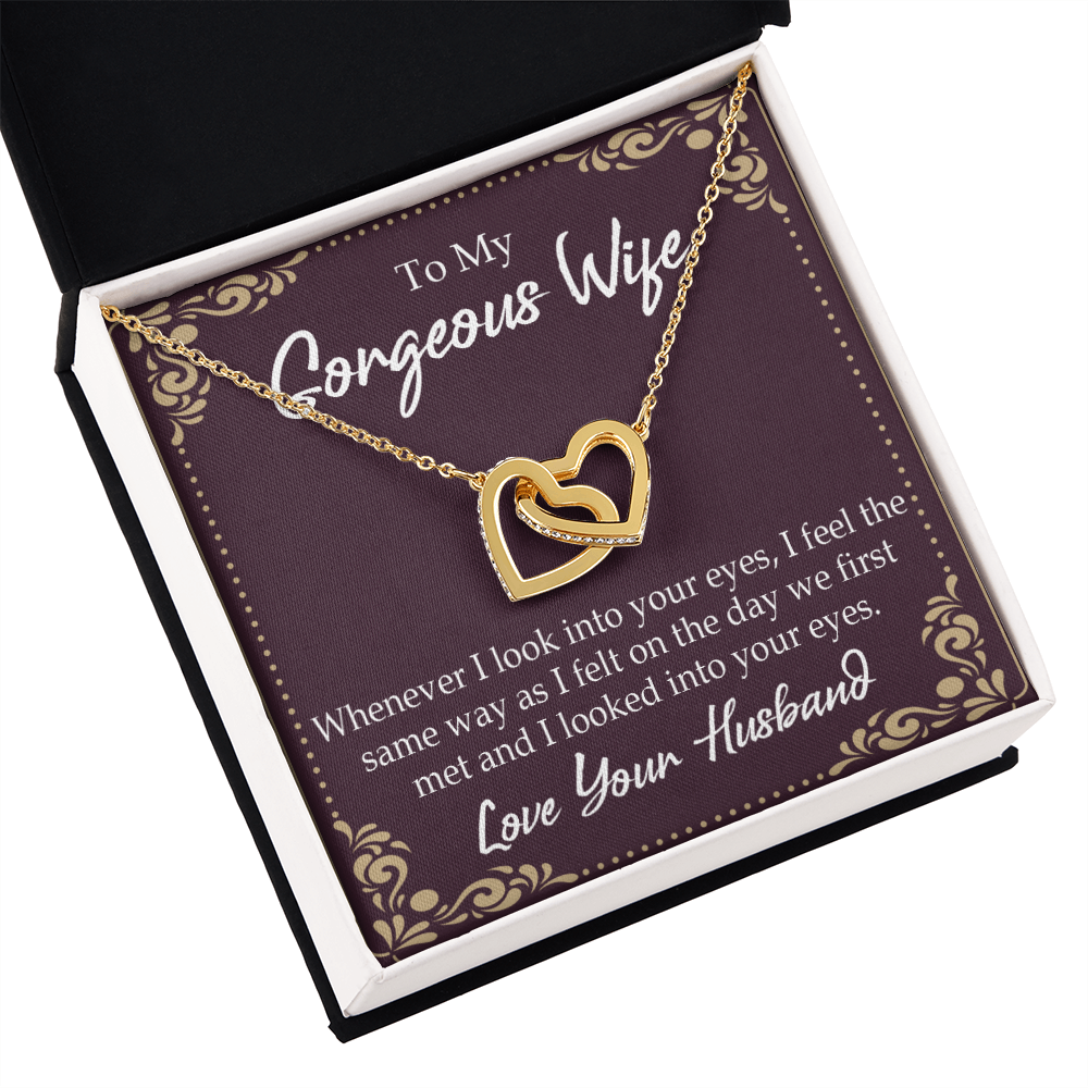 To My Wife Whenever I Look Into Your Eyes Inseparable Necklace-Express Your Love Gifts