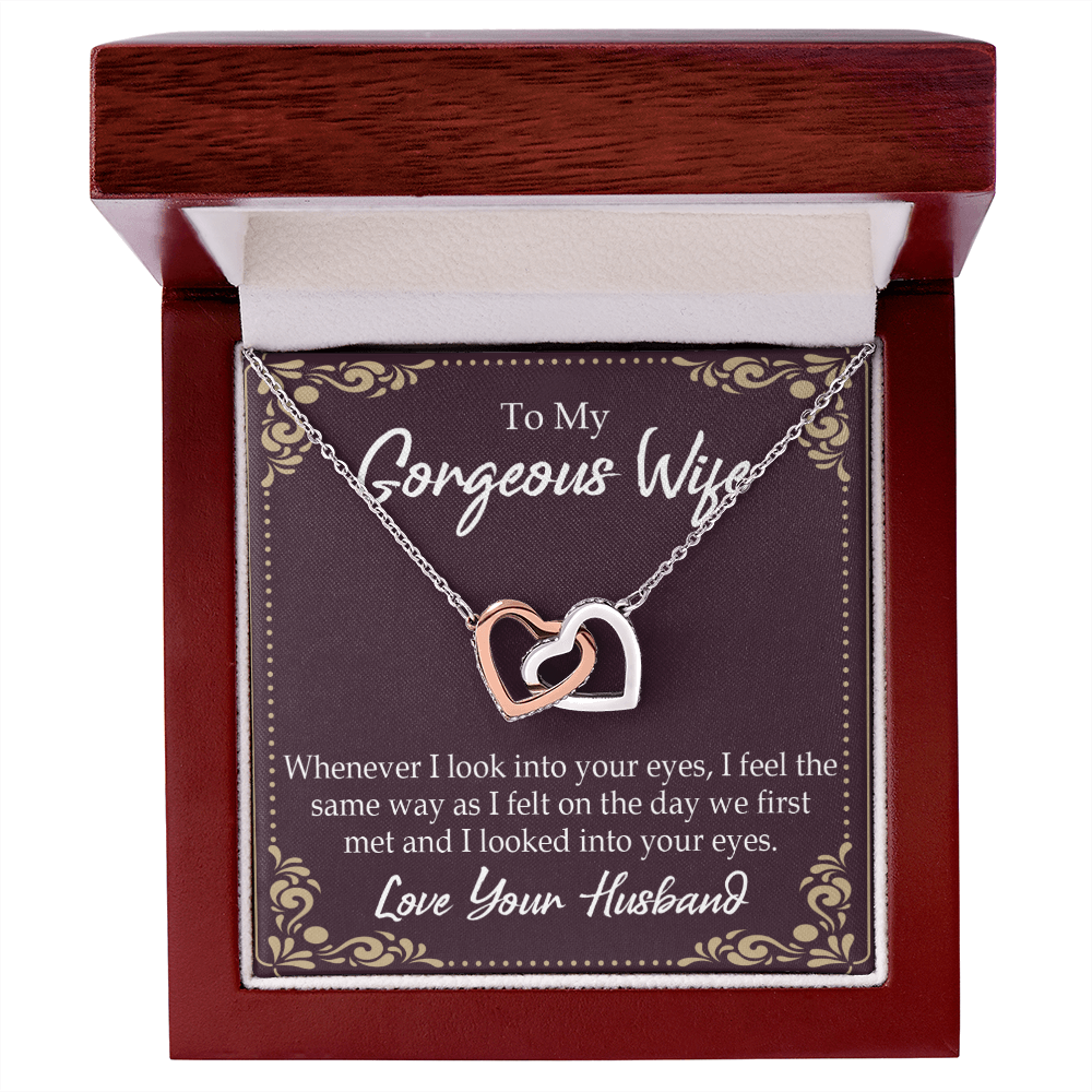 To My Wife Whenever I Look Into Your Eyes Inseparable Necklace-Express Your Love Gifts