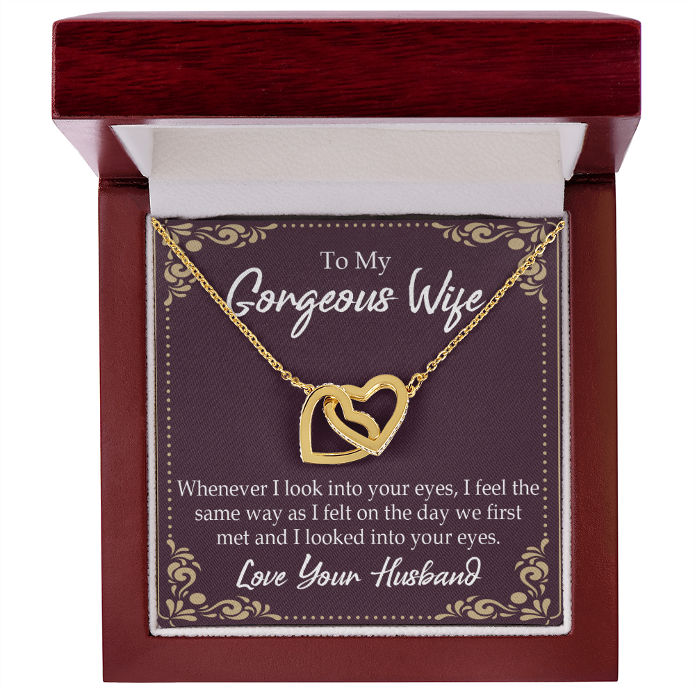 To My Wife Whenever I Look Into Your Eyes Inseparable Necklace-Express Your Love Gifts
