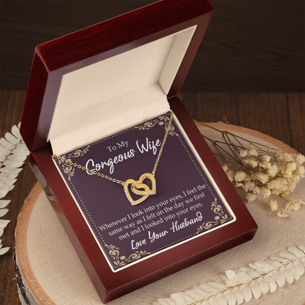 To My Wife Whenever I Look Into Your Eyes Inseparable Necklace-Express Your Love Gifts