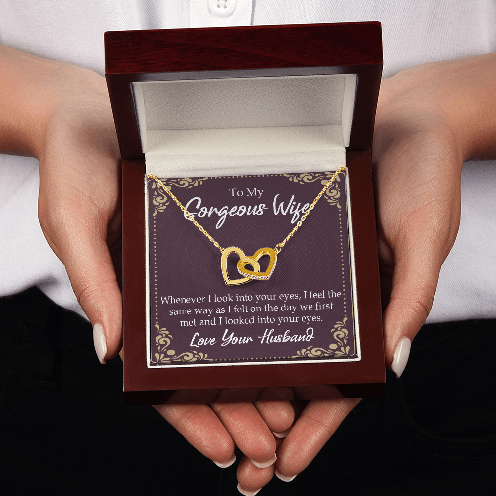 To My Wife Whenever I Look Into Your Eyes Inseparable Necklace-Express Your Love Gifts