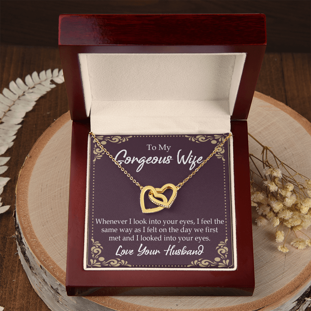 To My Wife Whenever I Look Into Your Eyes Inseparable Necklace-Express Your Love Gifts