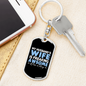To My Wife Wife Awsome Keychain Stainless Steel or 18k Gold Dog Tag Keyring-Express Your Love Gifts