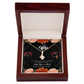 To My Wife Wife by my Side Alluring Ribbon Necklace Message Card-Express Your Love Gifts